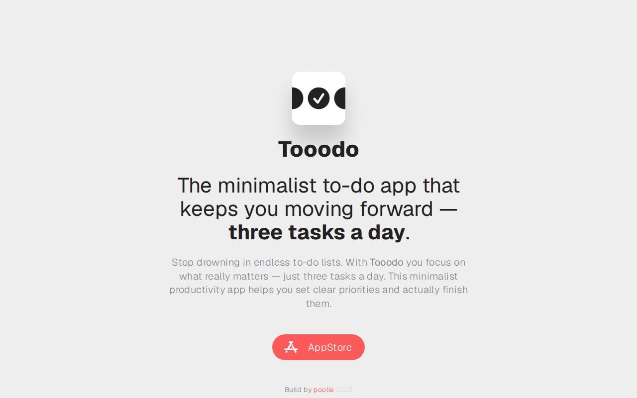 Tooodo - Minimalistic To-do App for iOS and iPadOS